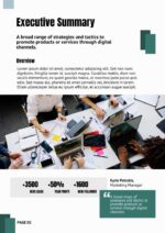 Green & Grey Marketing Annual Report Template – Editable Business Report for Modern Brands