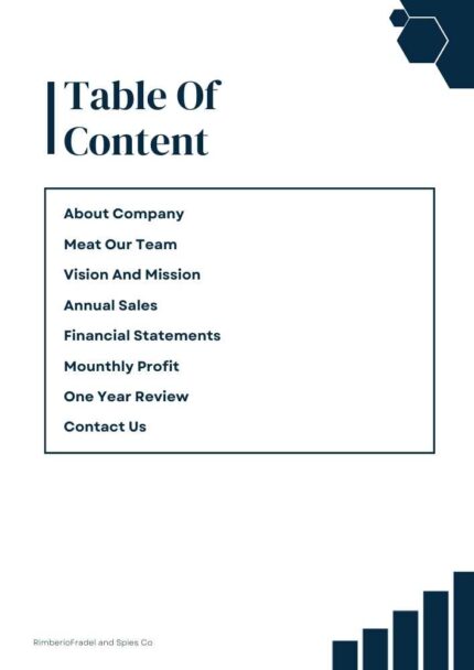 White & Navy Modern Company Annual Report Template – Professional Editable Business Report