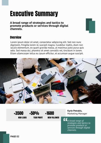 Green & Grey Marketing Annual Report Template – Editable Business Report for Modern Brands