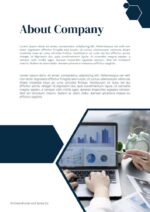White & Navy Modern Company Annual Report Template – Professional Editable Business Report