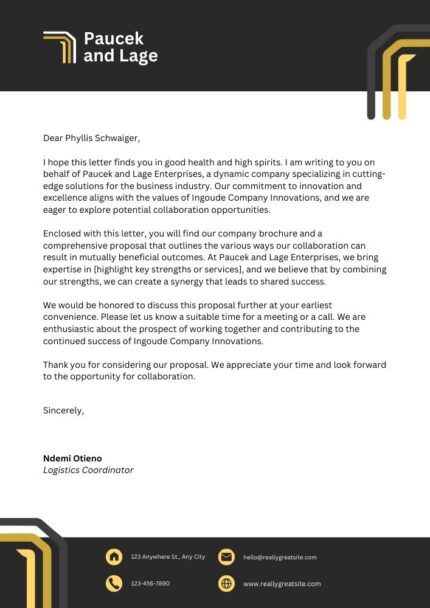 White Black Simple Business Letterhead